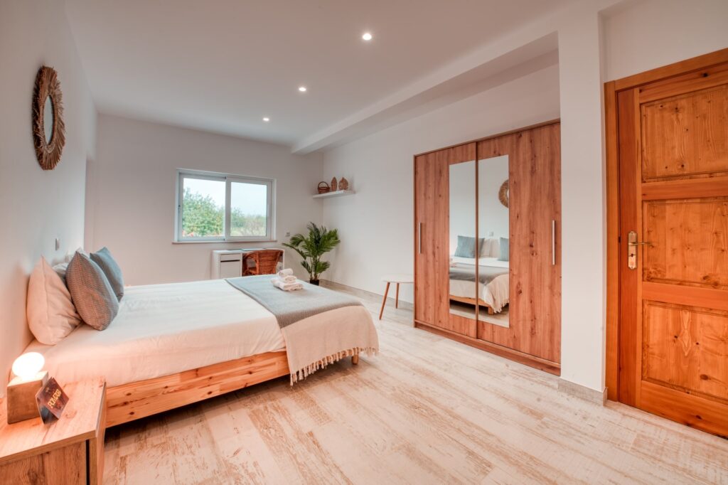 View of Lyon bedroom showing furnitures and a bed