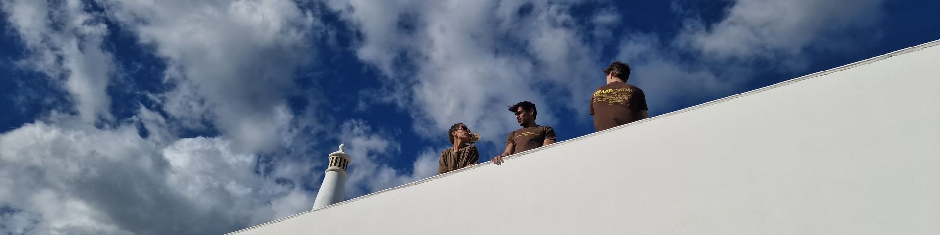 Coliver chatting on POMAR's rooftop