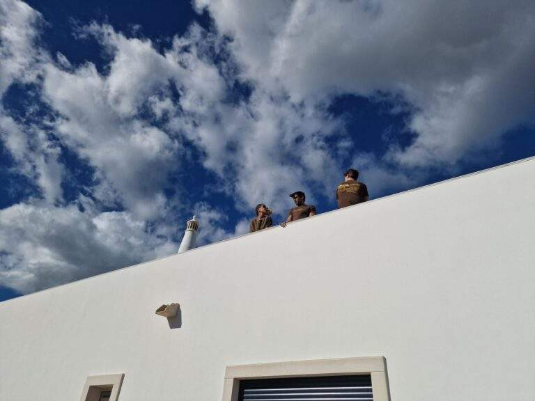 Coliver chatting on POMAR's rooftop