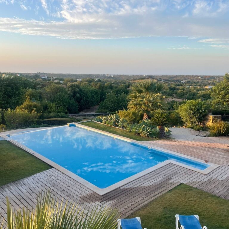 infinity swimming pool overlooking the ocean and countryside at POMAR na Serra in Algarve, Portugal