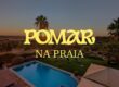 Cover image of POMAR na Praia coliving, featuring a pool and Mediterranean house at sunset with logo and NA PRAIA title