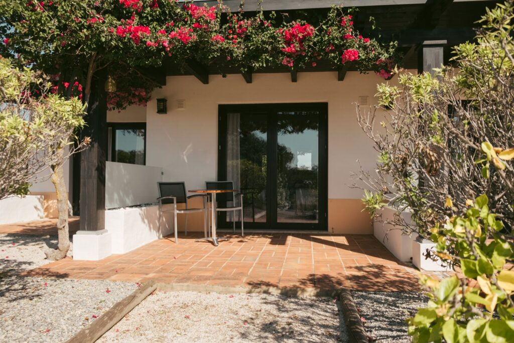 each room as a beautiful terrace to have a coffee or to work